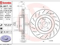 Disc frana MERCEDES-BENZ E-CLASS W211 BREMBO 09A81711