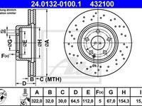 Disc frana MERCEDES-BENZ E-CLASS W212 ATE 24013201001