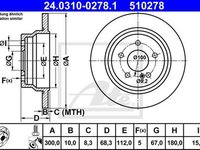 Disc frana MERCEDES-BENZ E-CLASS W212 ATE 24031002781