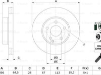 Disc frana MERCEDES-BENZ E-CLASS W212 BOSCH 0 986 479 407