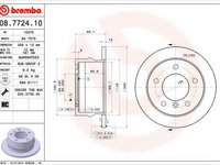 Disc frana MERCEDES-BENZ G-CLASS Cabrio (W463) (1989 - 2016) BREMBO 08.7724.10