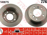 Disc frana MERCEDES-BENZ G-CLASS (W463) - OEM - TRW: DF4087S - Cod intern: W02305739 - LIVRARE DIN STOC in 24 ore!!!