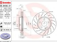 Disc frana MERCEDES-BENZ GLA-CLASS (X156) (2013 - 2016) BREMBO 09.B436.51