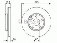 Disc frana MERCEDES-BENZ GLA-CLASS (X156) (2013 - 2016) BOSCH 0 986 479 A01