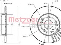 Disc frana MERCEDES-BENZ KOMBI combi S124 METZGER 6110223