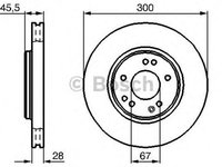 Disc frana MERCEDES-BENZ limuzina W124 BOSCH 0986478526