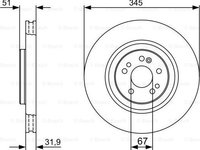 Disc frana MERCEDES-BENZ M-CLASS W163 BOSCH 0 986 479 405