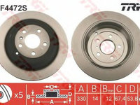 Disc frana MERCEDES-BENZ M-CLASS (W163) - OEM - TRW: DF4472S - Cod intern: W02080462 - LIVRARE DIN STOC in 24 ore!!!