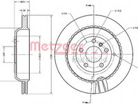 Disc frana MERCEDES-BENZ M-CLASS (W164) (2005 - 2016) METZGER 6110696