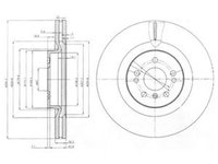 Disc frana MERCEDES-BENZ M-CLASS W164 DELPHI BG9013