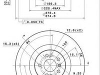 Disc frana MERCEDES-BENZ M-CLASS (W164), MERCEDES-BENZ R-CLASS (W251, V251), MERCEDES-BENZ GL-CLASS (X164) - BREMBO 09.R105.11