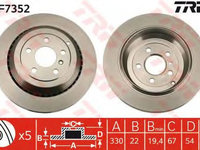 Disc frana MERCEDES-BENZ M-CLASS W164 TRW DF7352 PieseDeTop