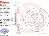 Disc frana MERCEDES-BENZ M-CLASS (W166) (2011 - 2016) BREMBO 09.A961.11