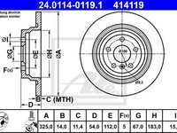 Disc frana MERCEDES-BENZ M-CLASS W166 ATE 24011401191