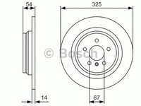 Disc frana MERCEDES-BENZ M-CLASS W166 BOSCH 0986479D10