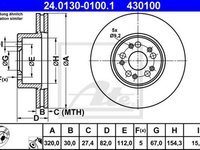 Disc frana MERCEDES-BENZ S-CLASS cupe C140 ATE 24013001001