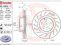 Disc frana MERCEDES-BENZ S-CLASS cupe C215 BREMBO 09A35311