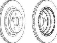 Disc frana MERCEDES-BENZ S-CLASS cupe C215 FERODO DDF1906C