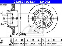 Disc frana MERCEDES-BENZ S-CLASS cupe (C216) (2006 - 2013) ATE 24.0124-0212.1