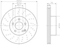 Disc frana MERCEDES-BENZ S-CLASS limuzina (W220), MERCEDES-BENZ CL-CLASS cupe (C215) - MINTEX MDC1426