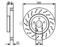 Disc frana MERCEDES-BENZ S-CLASS limuzina (W221), MERCEDES-BENZ S-CLASS cupe (C216) - BOSCH 0 986 479 413