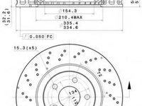 Disc frana MERCEDES-BENZ S-CLASS limuzina (W221) - BREMBO 09.A732.11