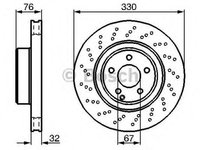 Disc frana MERCEDES-BENZ S-CLASS W220 BOSCH 0986478470