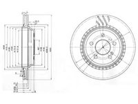 Disc frana MERCEDES-BENZ S-CLASS W220 DELPHI BG3726