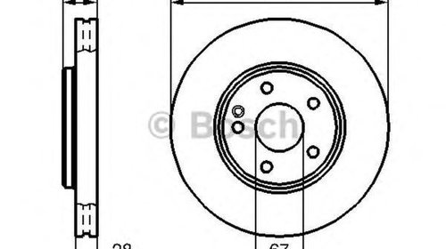 Disc frana MERCEDES-BENZ SLK R170 BOSCH 09864