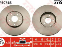 Disc frana MERCEDES-BENZ SLK R170 TRW DF6074S PieseDeTop