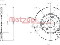 Disc frana MERCEDES-BENZ SLK R171 METZGER 6110024