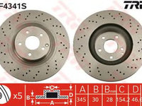 Disc frana MERCEDES-BENZ SLK R171 TRW DF4341S PieseDeTop