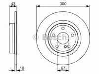 Disc frana MERCEDES-BENZ SLK R172 BOSCH 0986479A38