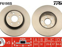 Disc frana MERCEDES-BENZ SLK R172 TRW DF6195S PieseDeTop