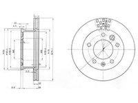 Disc frana MERCEDES-BENZ SPRINTER 2-t platou sasiu 901 902 DELPHI BG3236