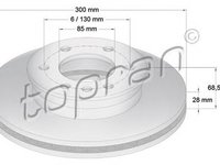 Disc frana MERCEDES-BENZ SPRINTER 3 5-t bus 906 TOPRAN 111652