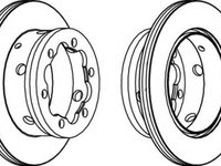 Disc frana MERCEDES-BENZ SPRINTER 3-t bus (903), VW LT Mk II caroserie (2DA, 2DD, 2DH), VW LT Mk II platou / sasiu (2DC, 2DF, 2DG, 2DL, 2DM) - FERODO