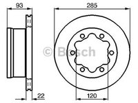 Disc frana MERCEDES-BENZ SPRINTER 3-t bus 903 BOSCH 0986478555