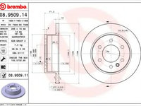 Disc frana MERCEDES-BENZ SPRINTER 3-t bus (906) (2006 - 2020) BREMBO 08.9509.11