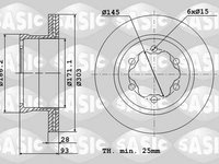 Disc frana MERCEDES-BENZ SPRINTER 3-t caroserie 906 SASIC 6106103