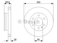 Disc frana MERCEDES-BENZ SPRINTER 3-t caroserie (903) - Cod intern: W20270775 - LIVRARE DIN STOC in 24 ore!!!