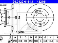 Disc frana MERCEDES-BENZ SPRINTER 3-t caroserie (903) (1995 - 2006) ATE 24.0122-0161.1