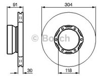 Disc frana MERCEDES-BENZ T2 LN1 autobasculanta BOSCH 0986478406