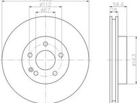 Disc frana MERCEDES-BENZ V-CLASS W447 HELLA 8DD355110071