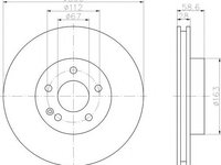 Disc frana MERCEDES-BENZ VIANO (W639), MERCEDES-BENZ VITO bus (W639), MERCEDES-BENZ VITO / MIXTO caroserie (W639) - HELLA PAGID 8DD 355 110-071