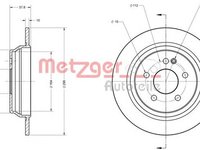 Disc frana MERCEDES-BENZ VIANO W639 METZGER 6110126