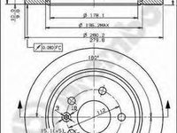 Disc frana MERCEDES-BENZ VITO bus (638) (1996 - 2003) BREMBO 08.6968.10