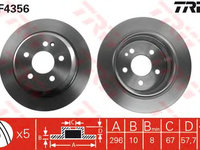 Disc frana MERCEDES-BENZ VITO bus (638) - OEM - TRW: DF4356 - Cod intern: W02211522 - LIVRARE DIN STOC in 24 ore!!!