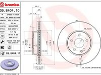 Disc frana MERCEDES-BENZ VITO bus W639 BREMBO 09840410