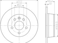 Disc frana MERCEDES-BENZ VITO bus (W639) - OEM - QUARO: QD6458 - Cod intern: W02606887 - LIVRARE DIN STOC in 24 ore!!!